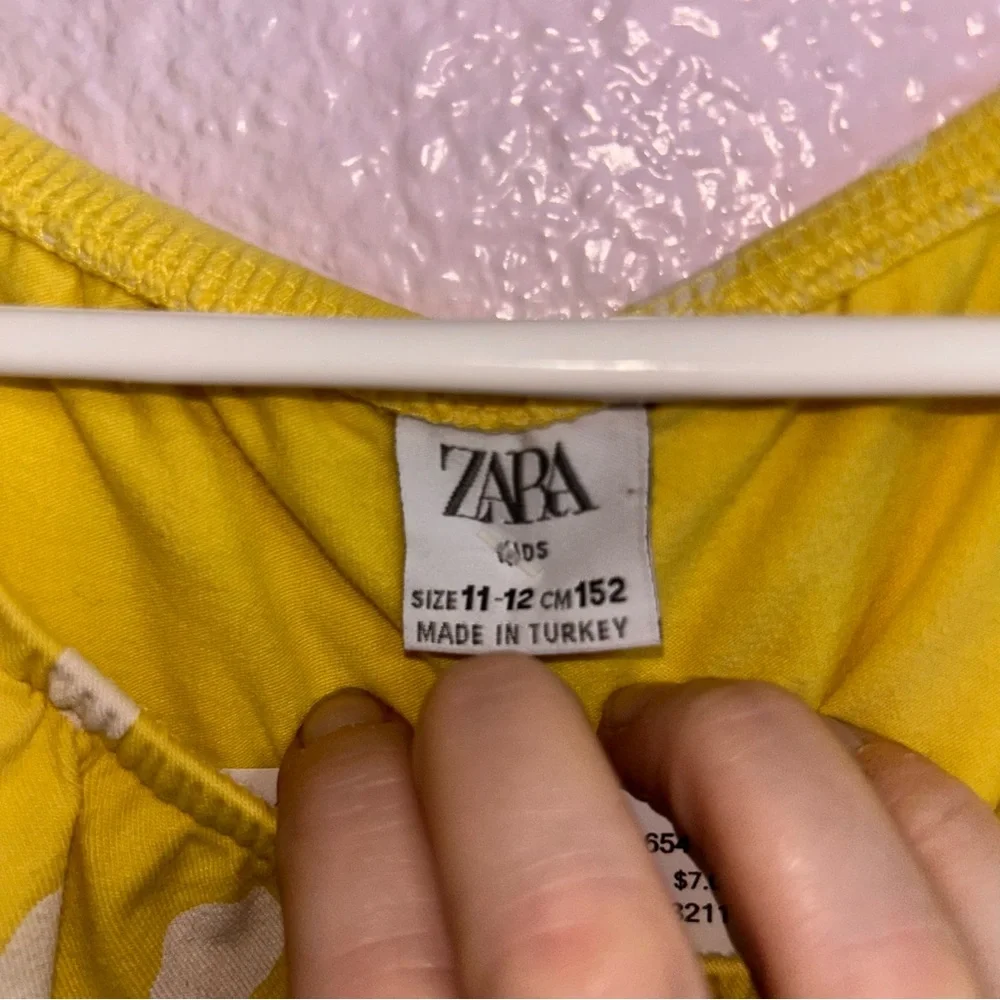 Zara Kids Yellow Polka Dot Tank Bodysuit